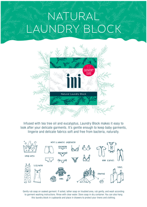 Ini Natural Laundry Block 60g - Clearance, image 2