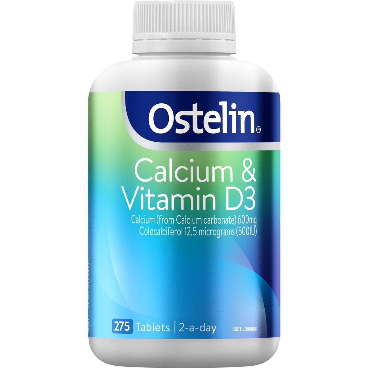 Ostelin Vitamin D Plus Calcium 275 Tablets, Calcium