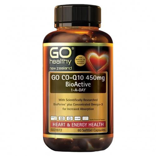 GO Healthy Go Co-Q10 450mg BioActive 60 Softgels - Clearance (EXP:09/2026)