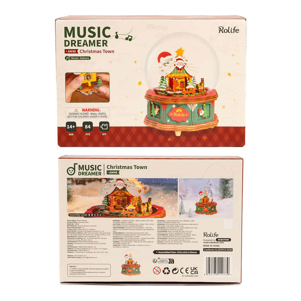 Rolife Christmas Town DIY Music Box