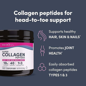 Neocell Super Collagen Peptides Collagen Type 1 & 3 Unflavored, Collagen for Skin