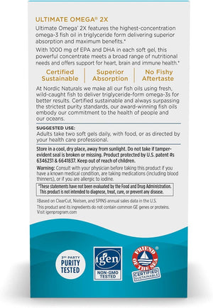 Nordic Naturals Ultimate Omega 2X 2150mg 60 Soft Gels, General
