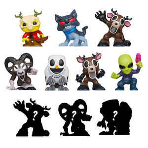 99 Nights in the Forest Mystery Mini Figure Blind Bag characters and silhouettes, perfect for collectors and Roblox fans.