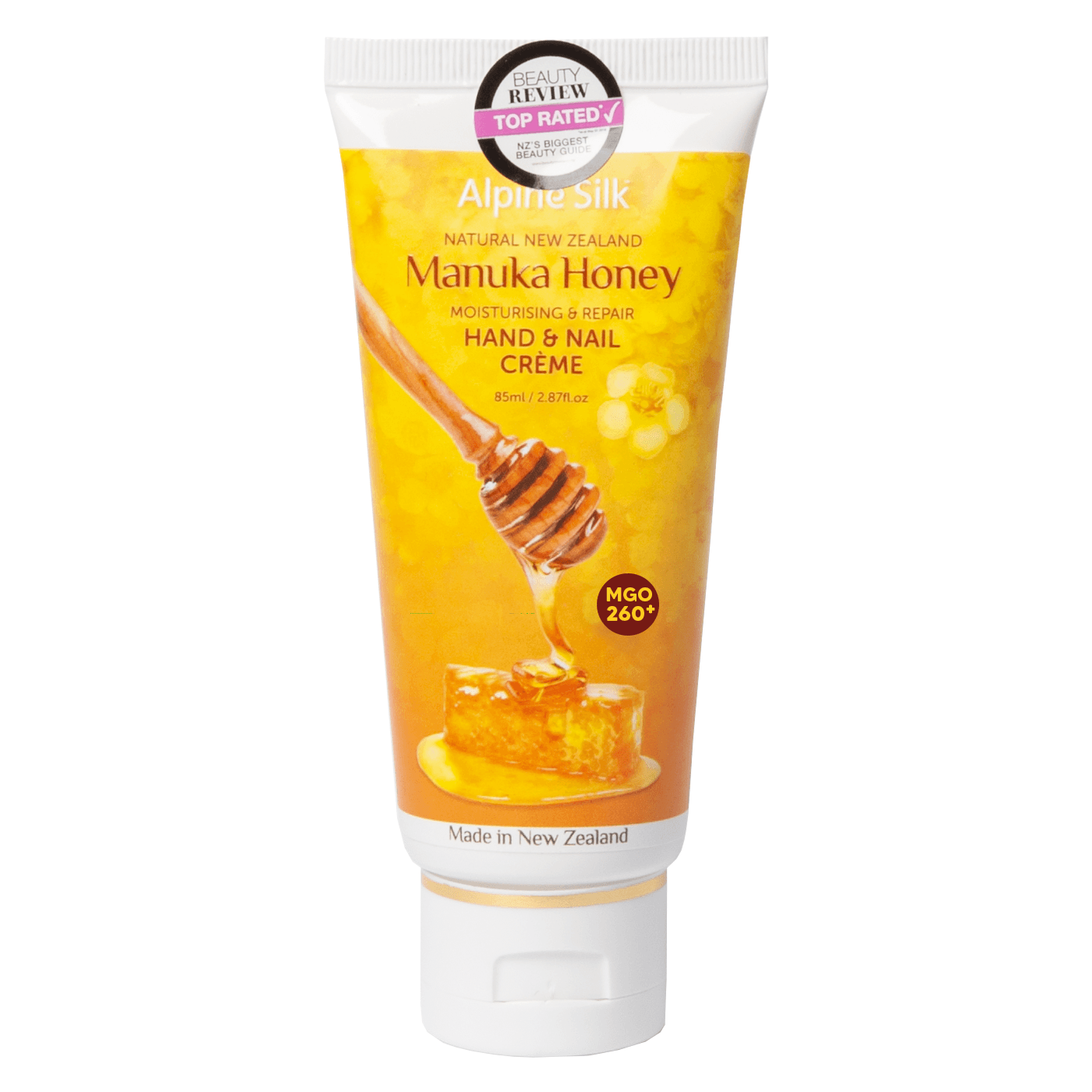 Alpine Silk Manuka Honey Moisturising & Repair Hand & Nail Creme 85ml, Hand Cream, OCARE NZ