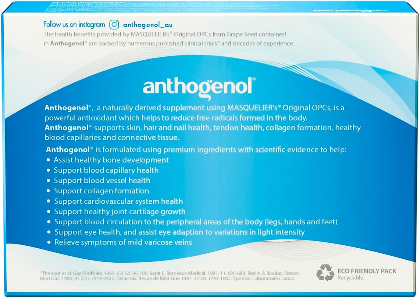 Anthogenol with MASQUELIER’S® Original OPCs 60 Capsules