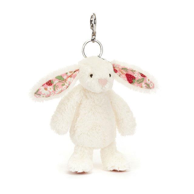 Jellycat Blossom Cream Bunny 'Berry' Bag Charm Handbag & Wallet Accessories OCARE NZ