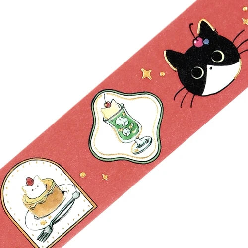 BGM Cafe Kuroneko Series Foil Washi Tape