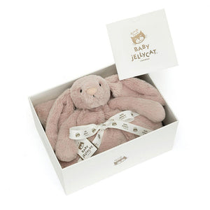 Jellycat Bashful Luxe Bunny Blankie in Gift Box Stuffed Animals OCARE NZ