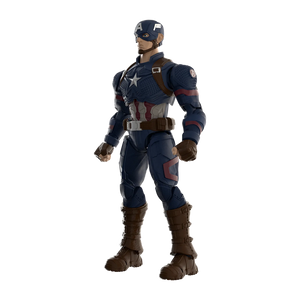 Blokees Marvel Infinity SAGA - Captain America Champion Model Kit figure with detailed attire and iconic shield.