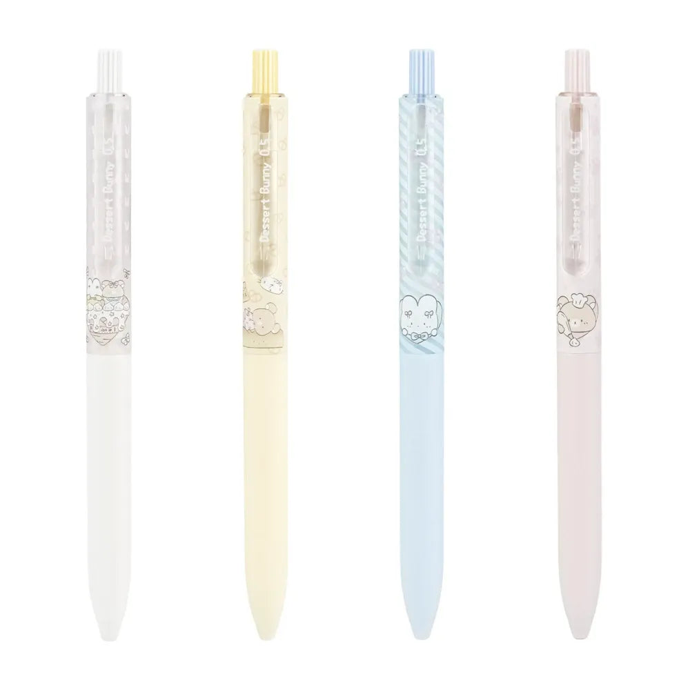 COMI Dessert Bunny Retractable Black Ink Silent Click Gel Pen 0.5mm
