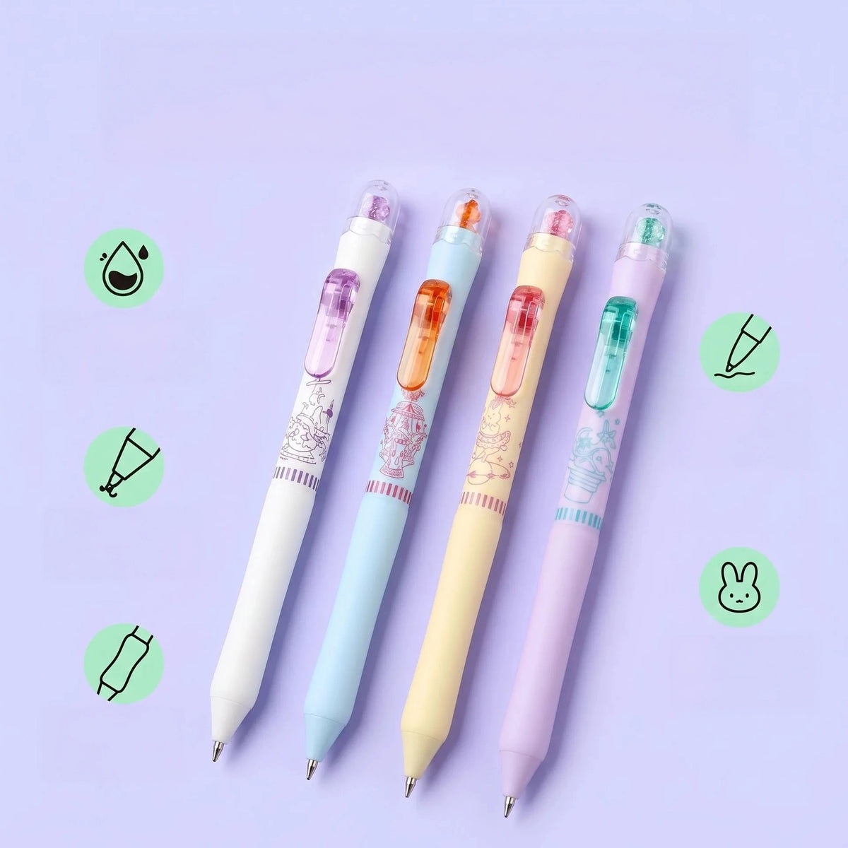 COMI Stellar Circus 0.5mm Retractable Black Ink Gel Pen – Assorted Design