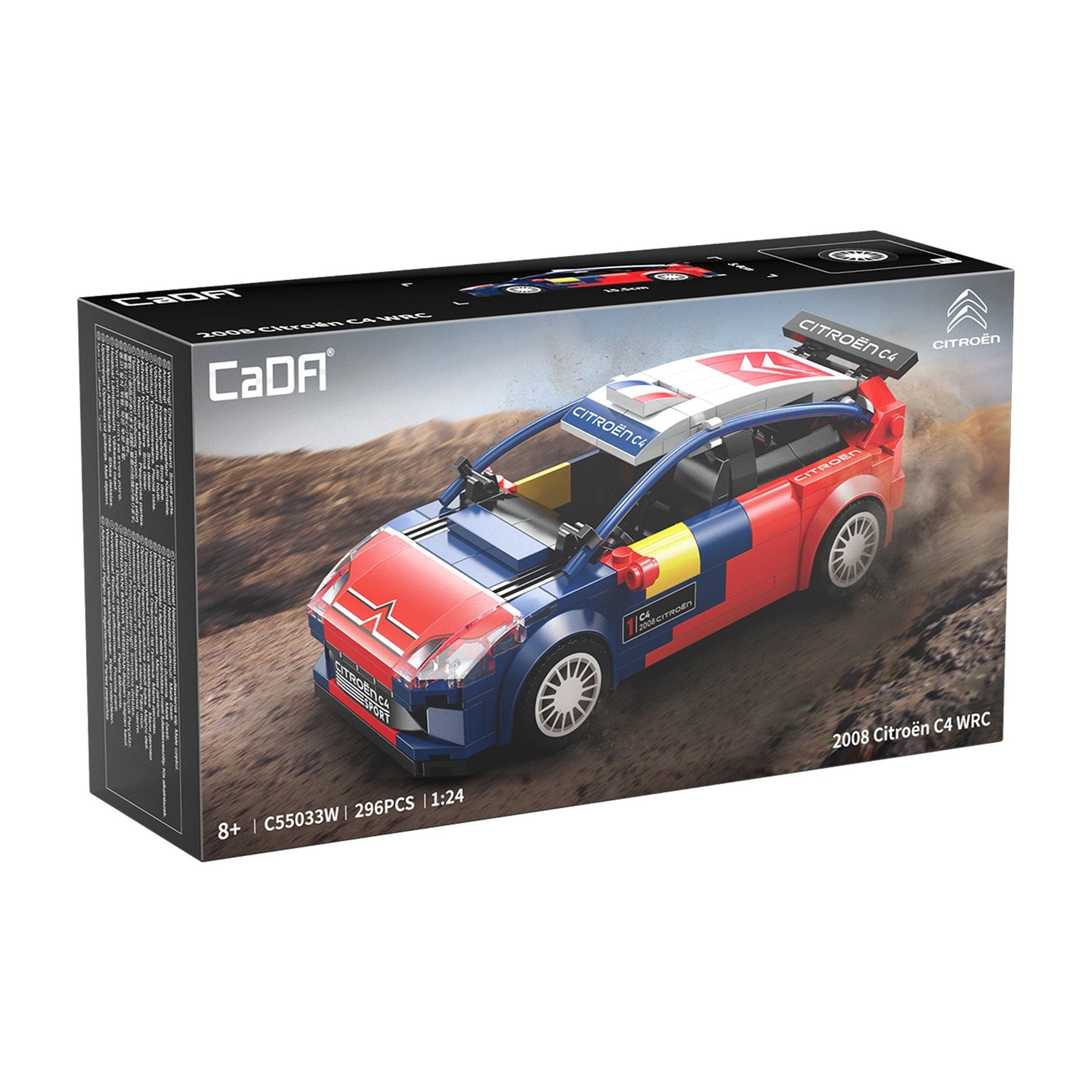 CaDA 1:24 Brick 2008 Citreon C4 WRC Car