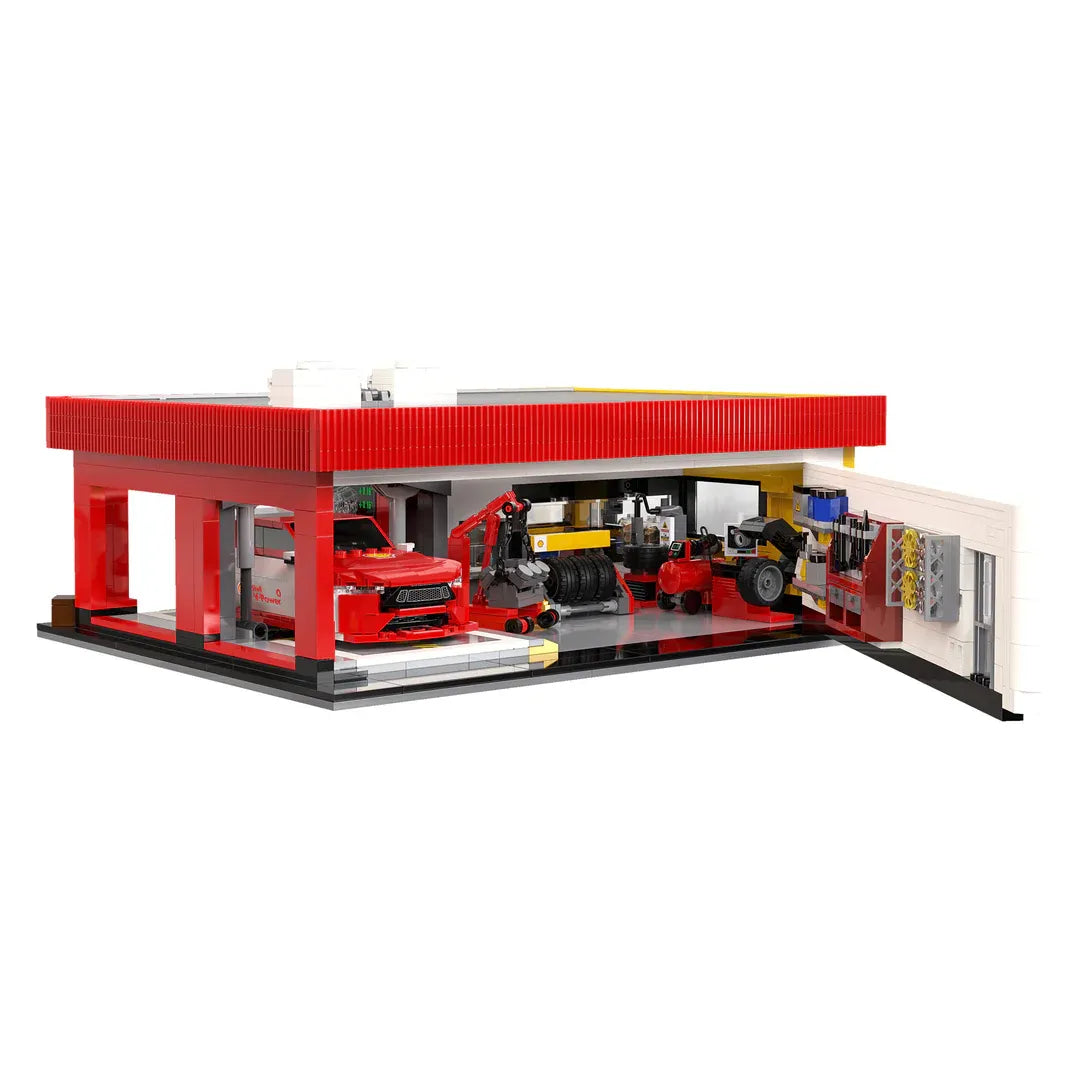 CaDA Shell Service Station Building Set - 1697 Pieces - C66025W