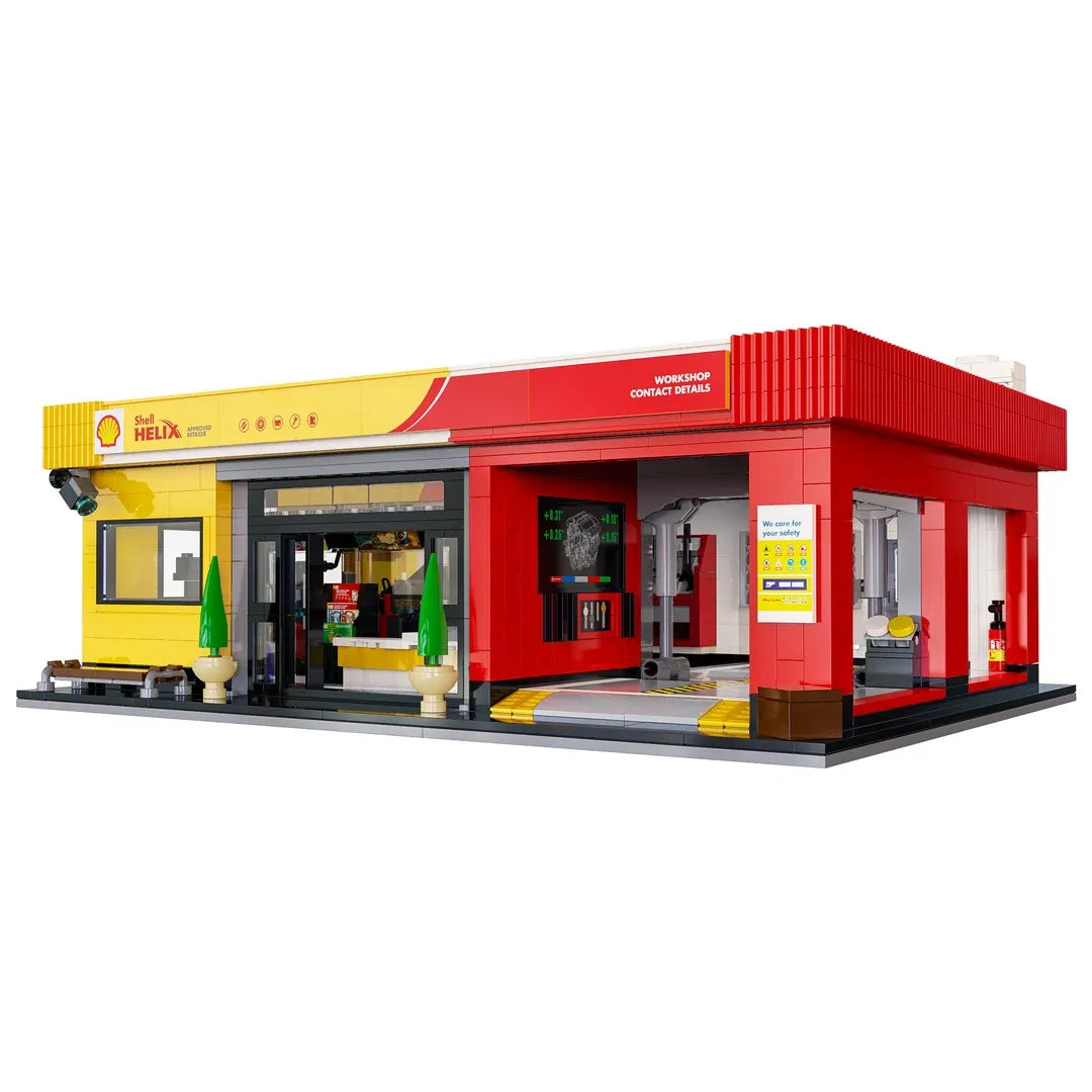 CaDA Shell Service Station Building Set - 1697 Pieces - C66025W