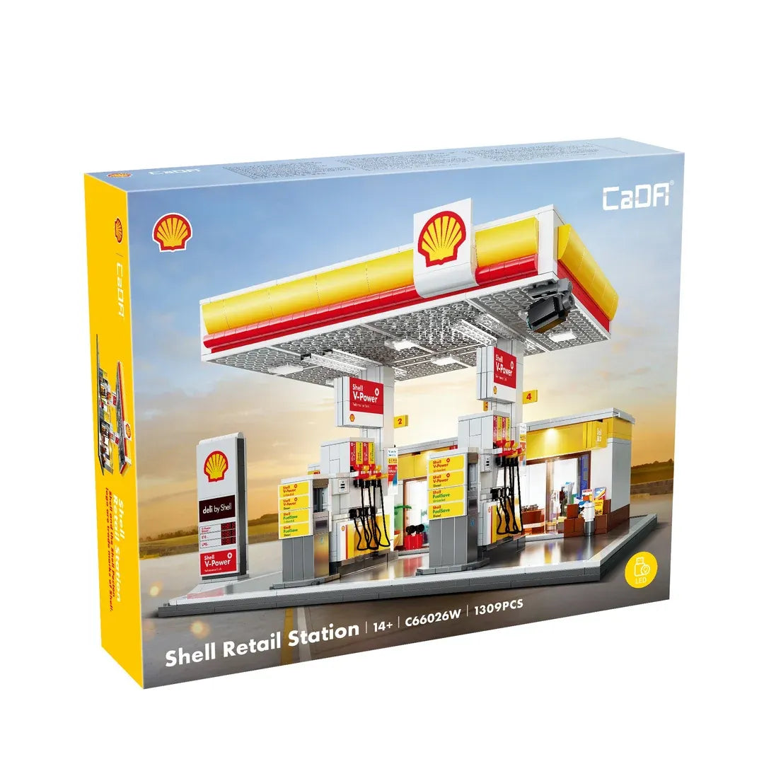 CaDA Shell Retail Station Building Set - 1309 Pieces - C66026W