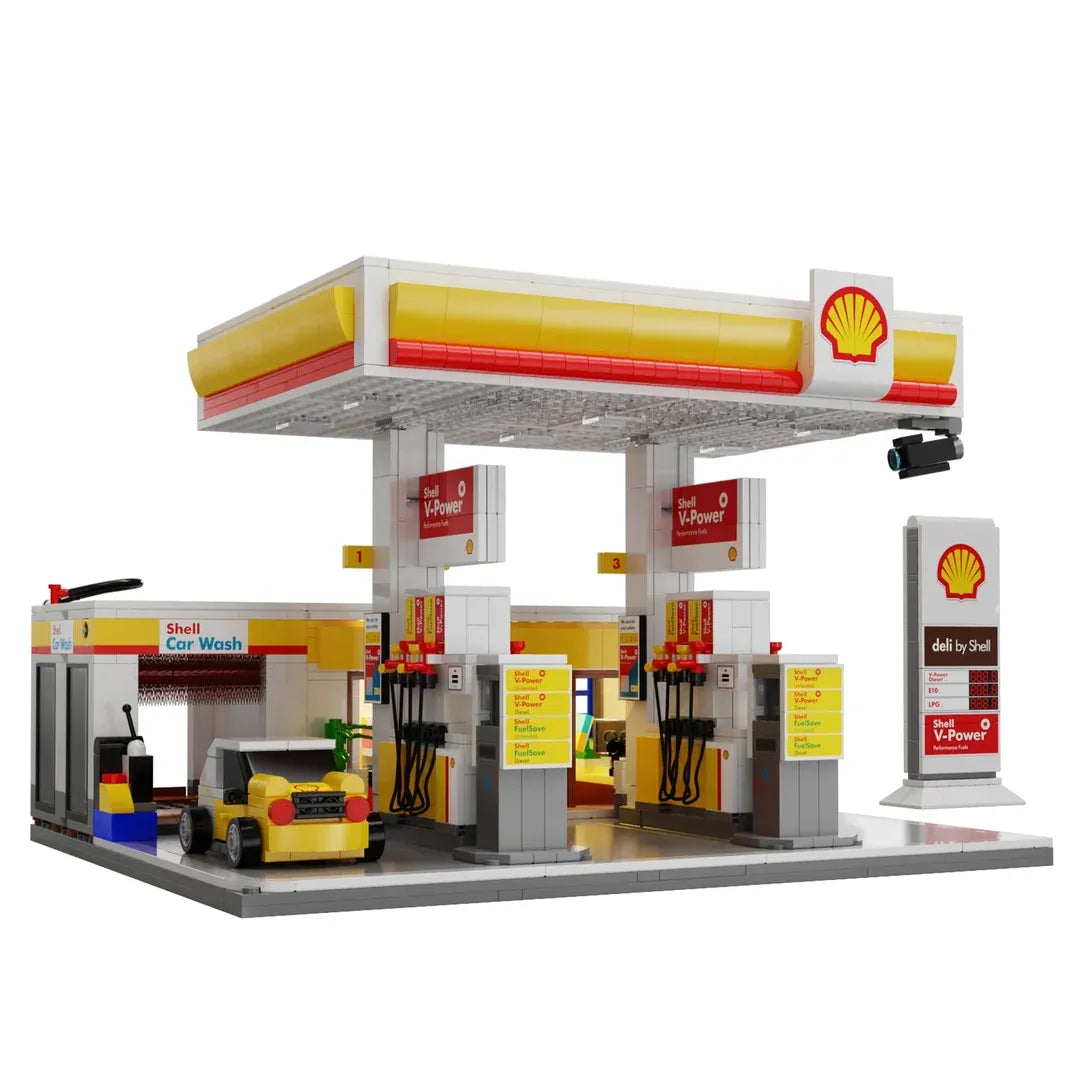 CaDA Shell Retail Station Building Set - 1309 Pieces - C66026W