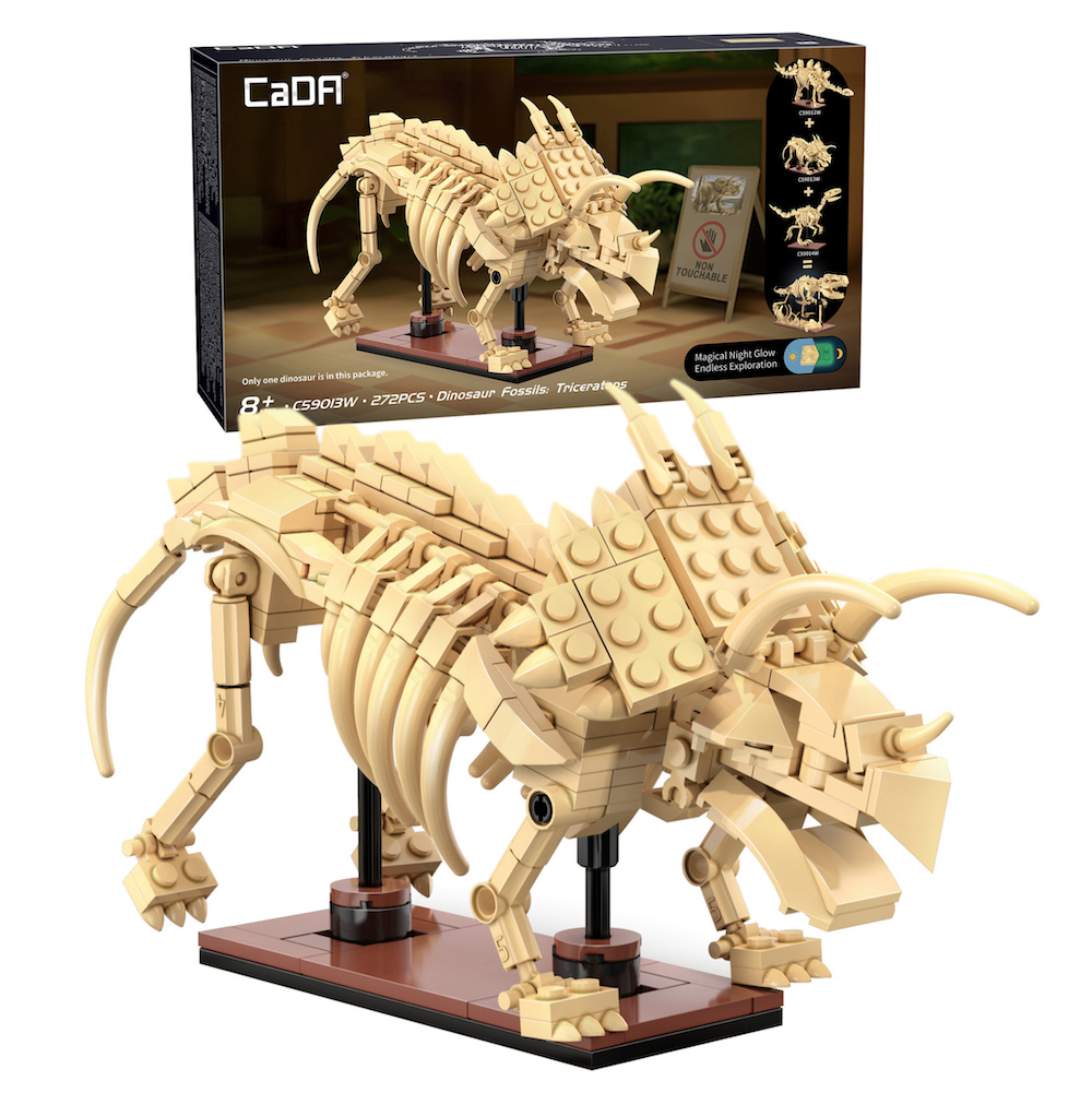 CaDA Dinosaur Fossils - Triceratops Brick Model Kits
