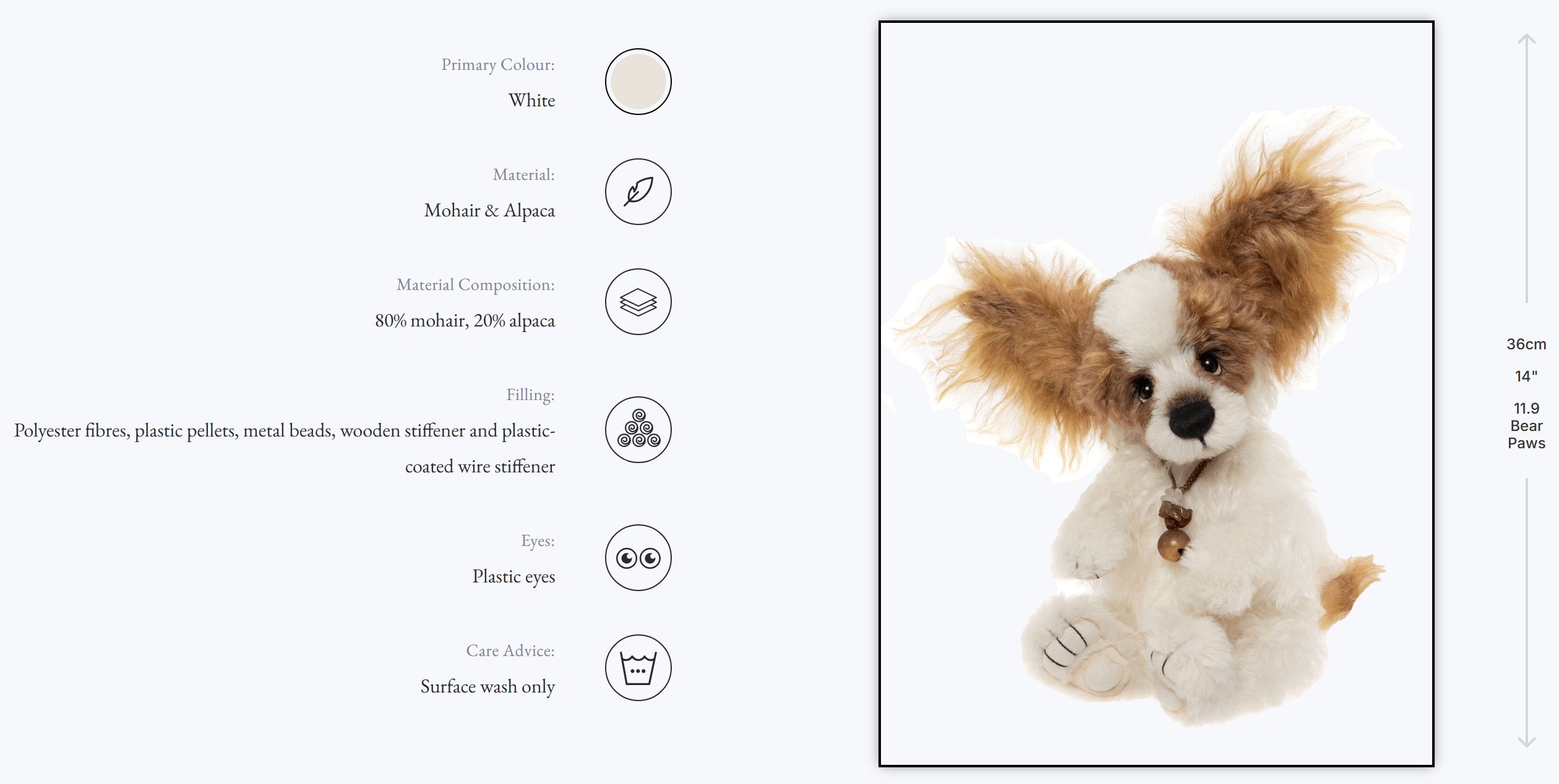 Charlie Bears Isabelle Collection Munchkin Limited Edition Dog – No. 175 of 200