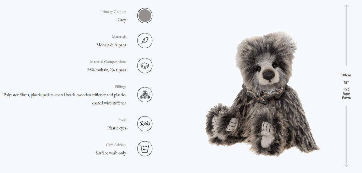 Charlie Bears Isabelle Collection Pebbleshire Limited Edition Panda – No. 147 of 200