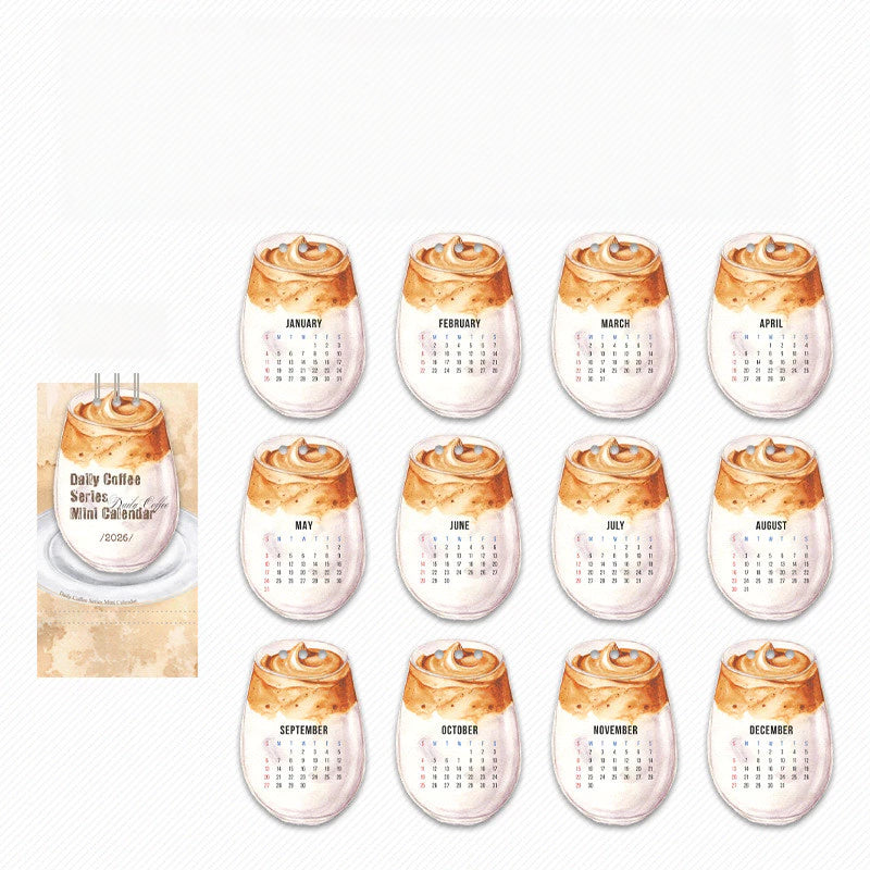 Tomato-Jam Girl Mini Daily Coffee Series Calendar 2026 - Clearance