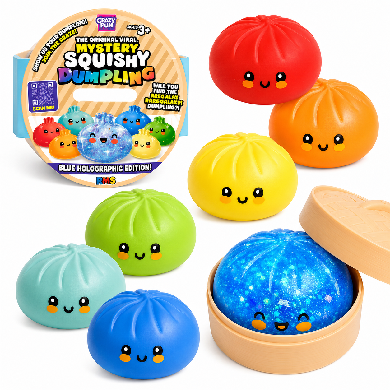 Crazy Fun Mystery Blue Holographic Dumpling
