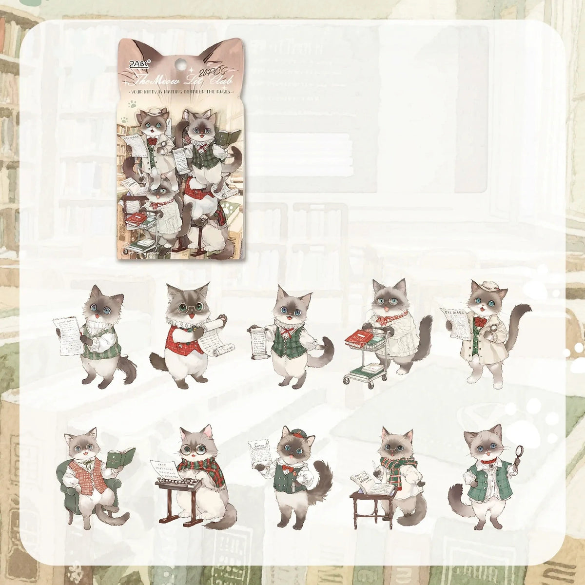 Cute Paw Club PET Sticker Pack – 20 Sheets, 6 Designs