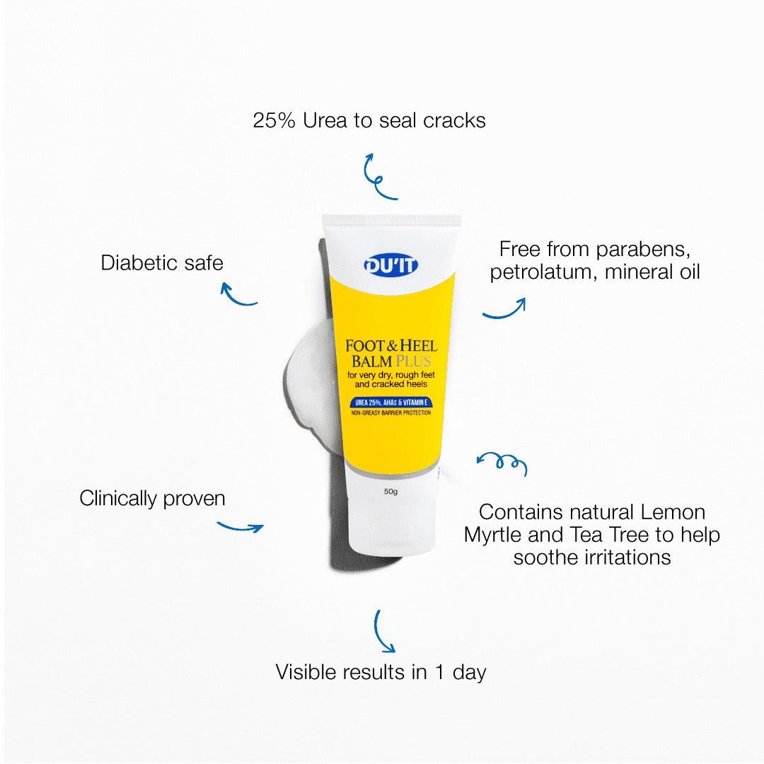 DU'IT Foot & Heel Balm Plus Foot Cream 50g,Foot Cream,OCARE NZ