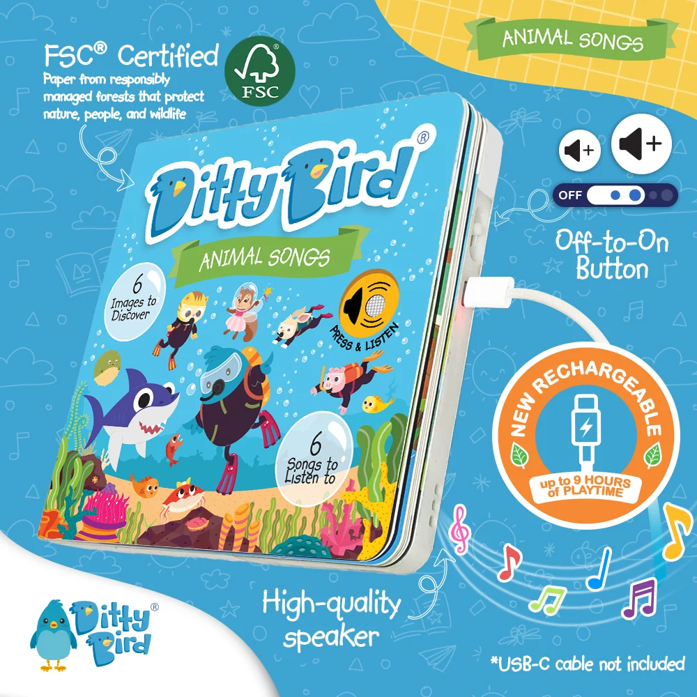 Ditty Bird Animal Songs Interactive Sound Book