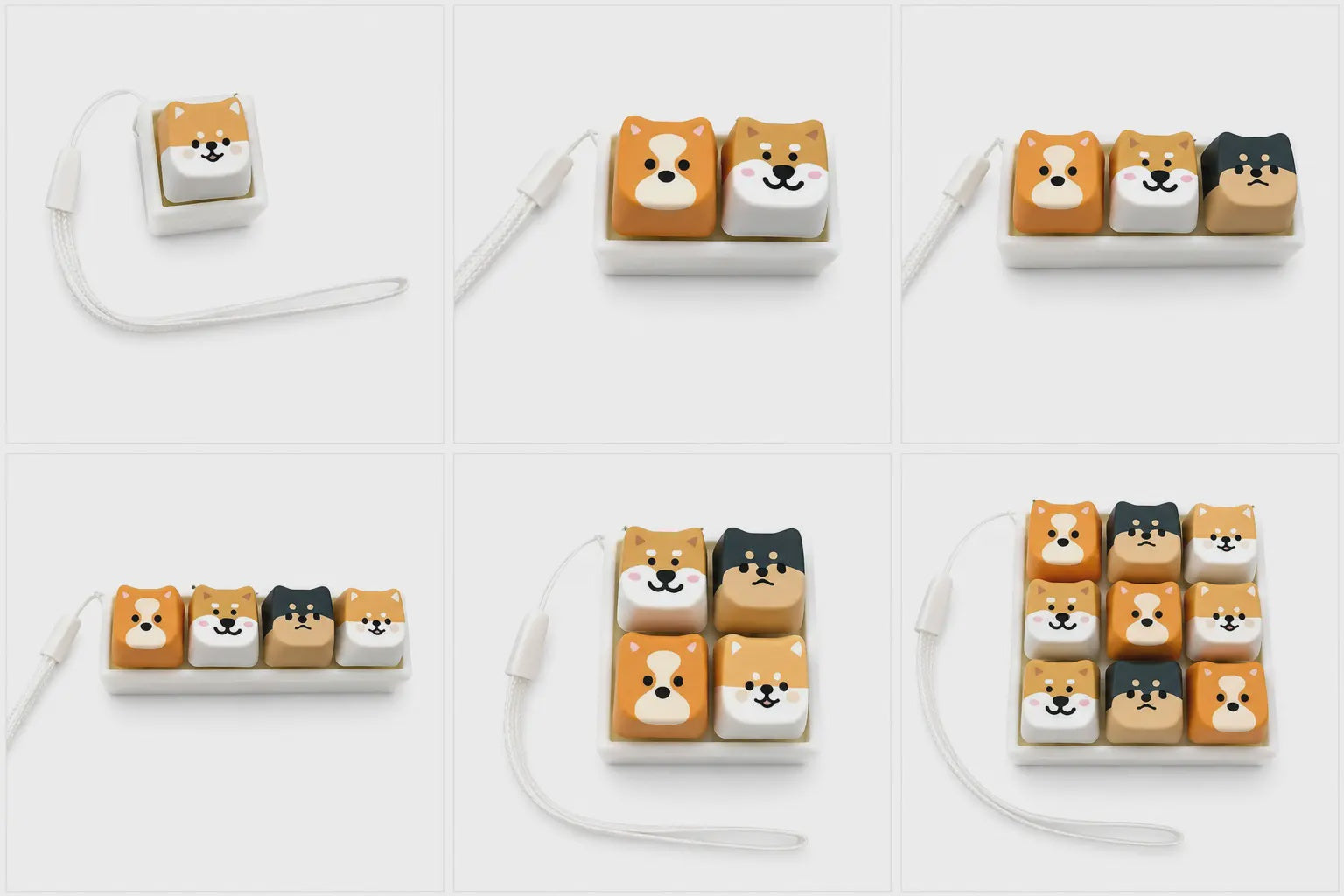 Dog Keycap Stress Relief Key Tester – Detachable Mechanical Keyboard Keycap Display