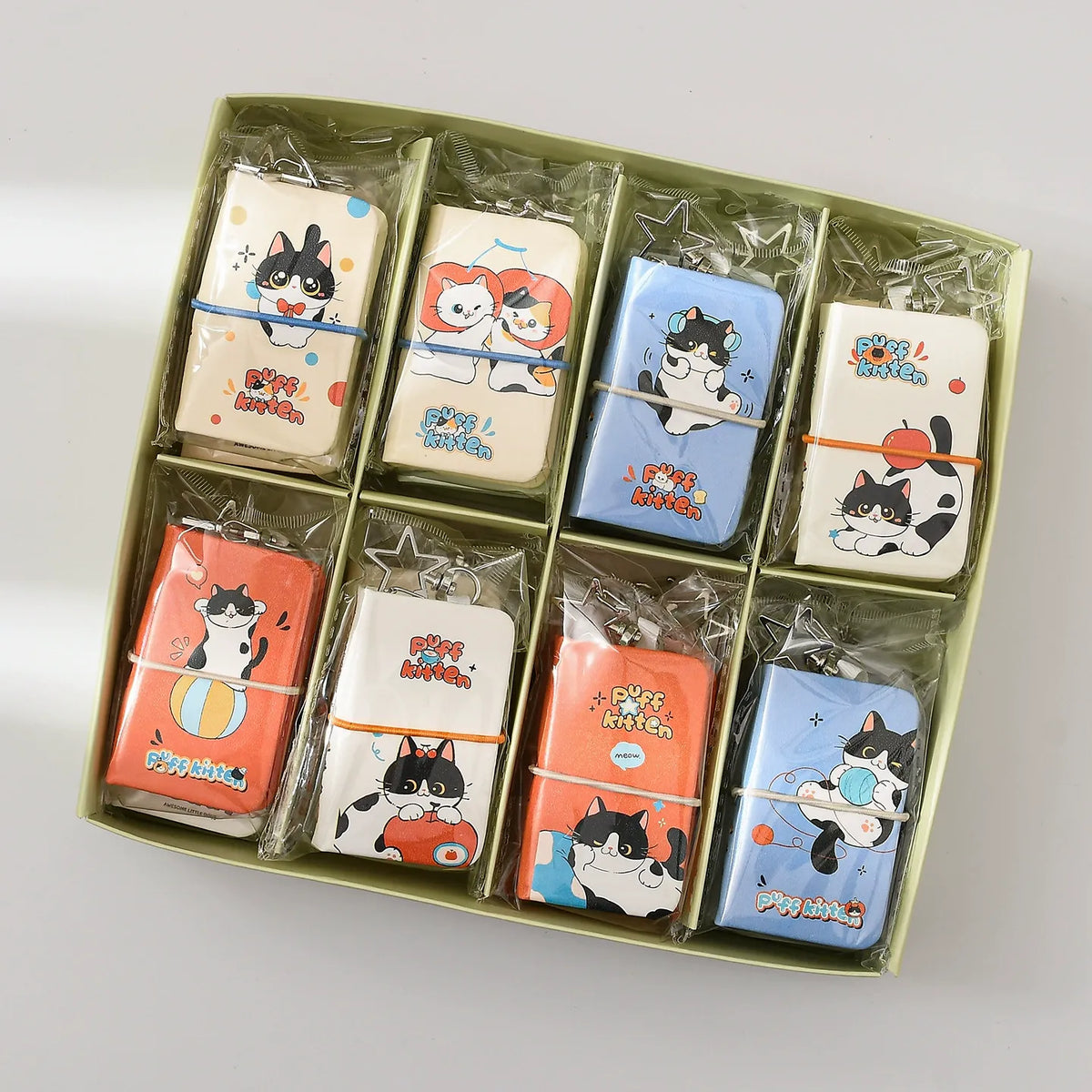 ESAER Puff Kitten Mini Keychain Notebook 80 Sheets - Assorted Designs