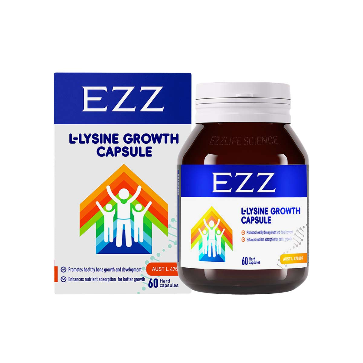 EZZ L-Lysine Growth 3rd Generation 60 Capsule