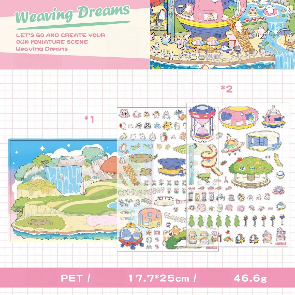 Fantasy World Series 6.0 Miniature Scenery PET Sticker Set