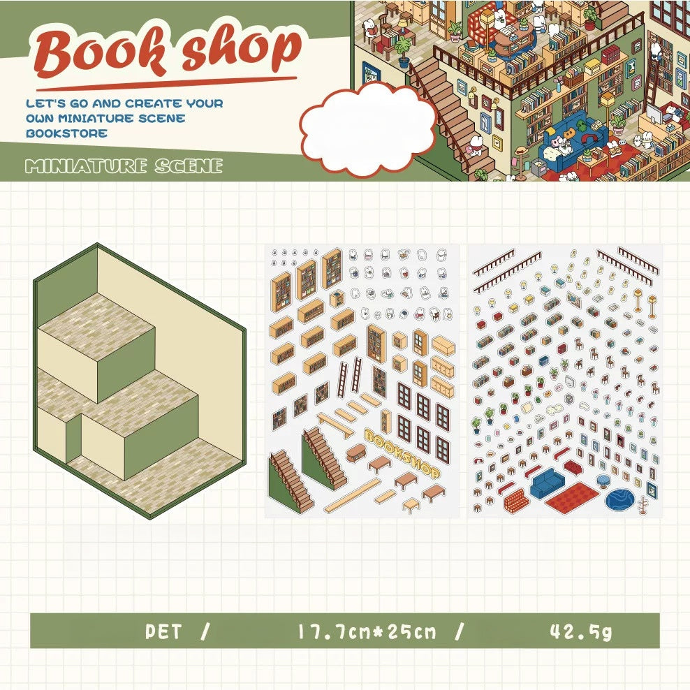 Fantasy World Series 1 Miniature Scenery PET Sticker Set
