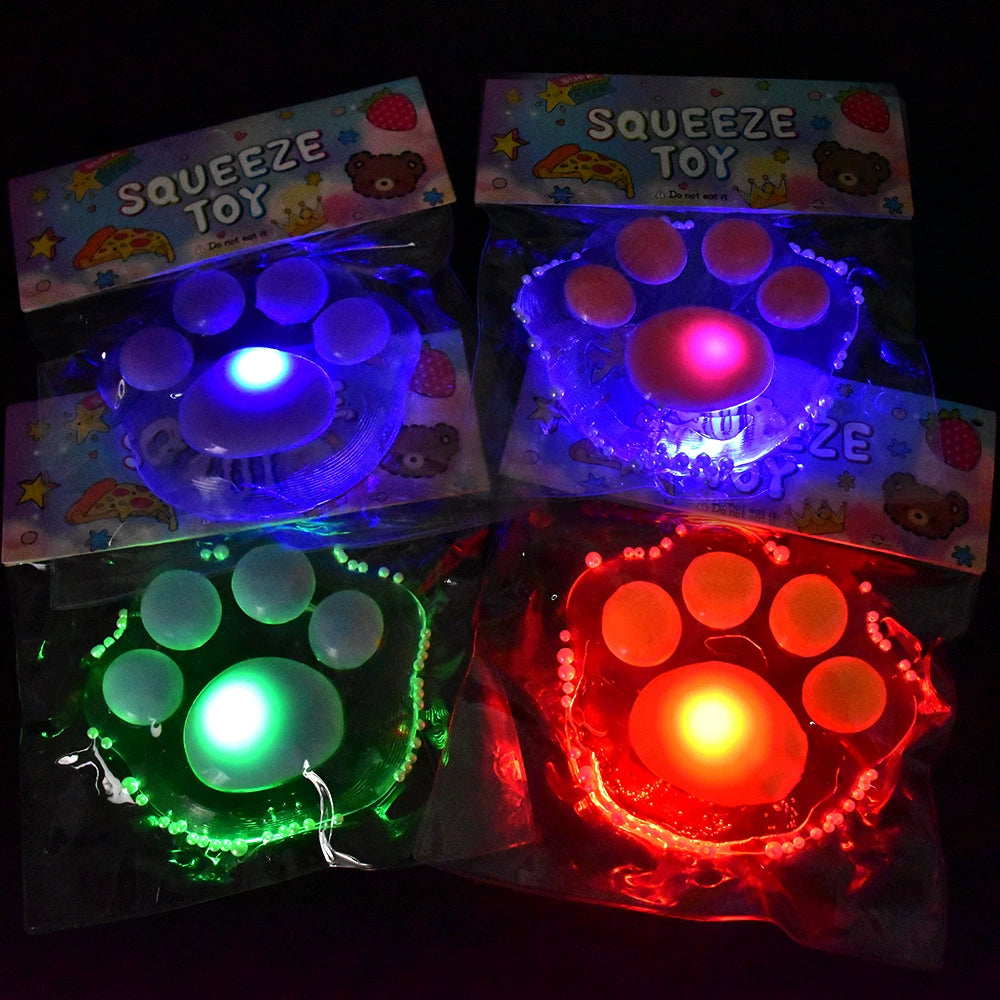 Flashing Cat Paw Squishy Sensory Toy