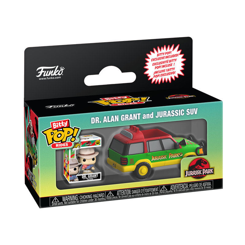 Funko Bitty Pop! Ride Jurassic Park - Alan Grant with Jurassic SUV