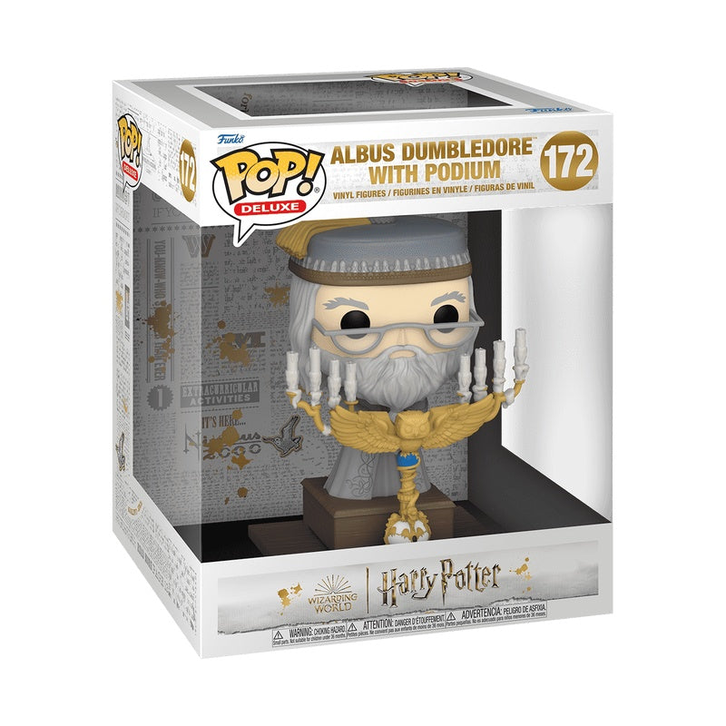 Funko Pop! Deluxe Harry Potter - Dumbledore with Podium Vinyl Figure