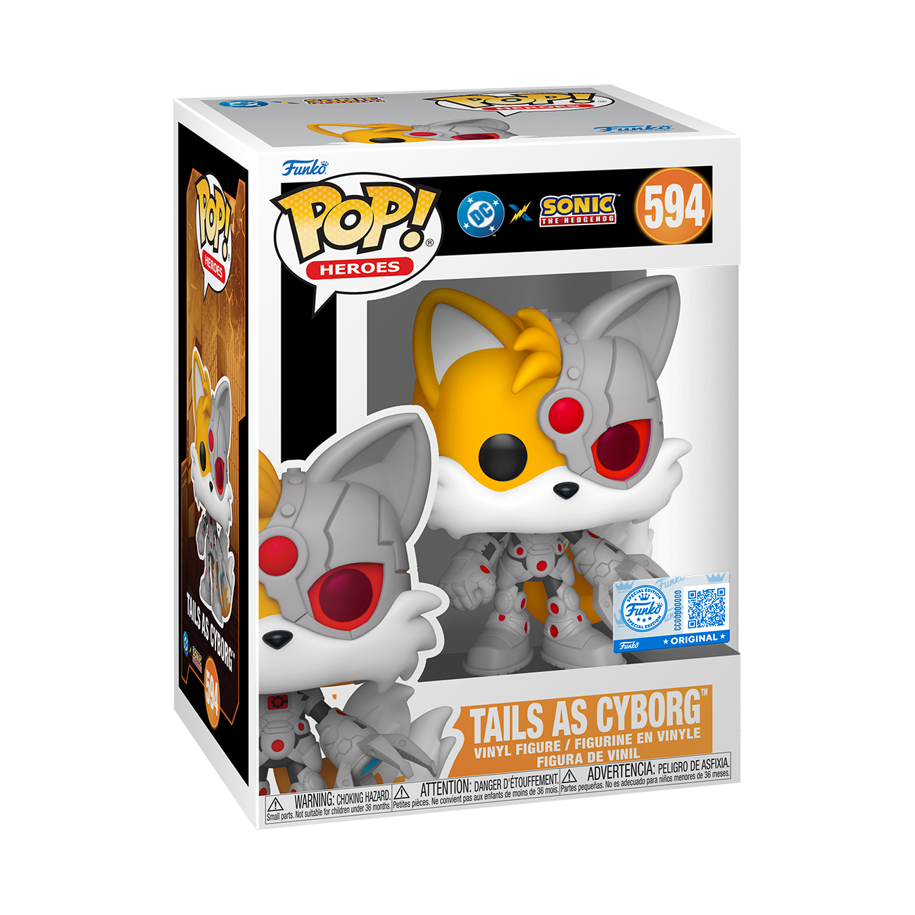 Funko Pop! Justice League X Sonic the Hedgehog - Tails as Cyborg Vinyl Figure