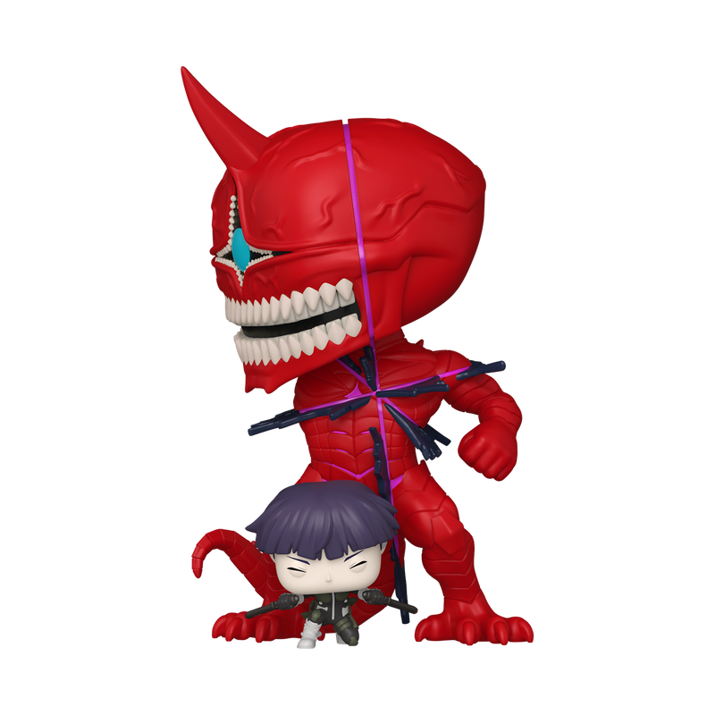 Funko Pop! Kaiju No.8 - Hoshina & Kaiju No.10 Vinyl Figure featuring Hoshina and Kaiju No.10 in a battle pose.