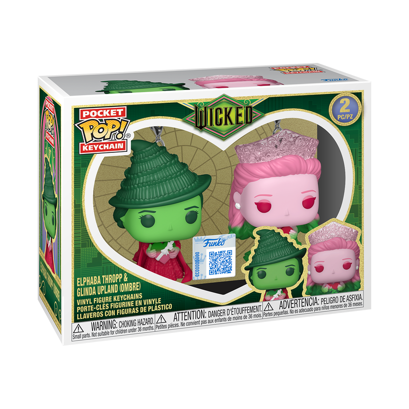 Funko Pop! Keychain Wicked (2024) - Glina & Elphaba (Ombre) 2-Pack
