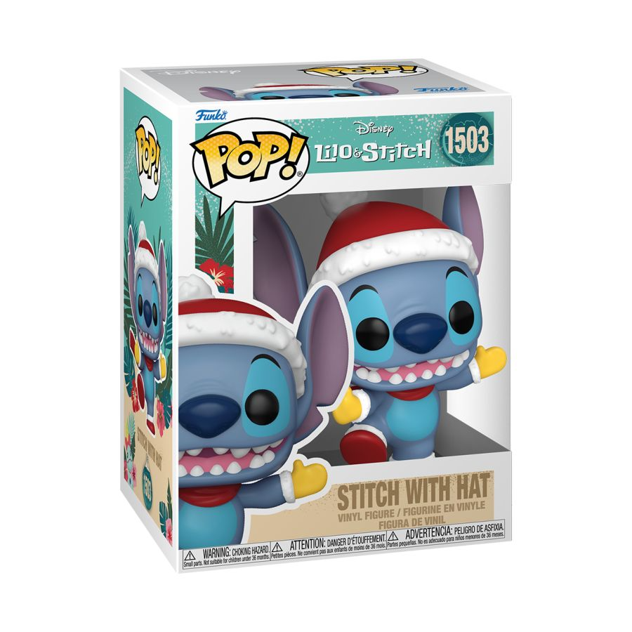 Funko Pop! Lilo & Stitch - Stitch with Hat Holiday Vinyl Figure, OCARE NZ