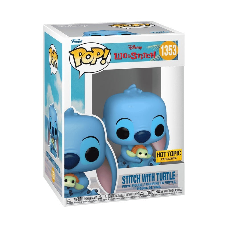 Funko Pop! Lilo & Stitch - Stitch with Turtle Vinyl Figure, OCARE NZ
