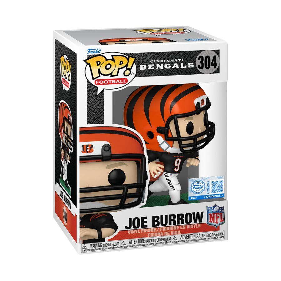 Funko Pop! NFL: Bengals - Joe Burrow (Black Jersey) Vinyl Figure