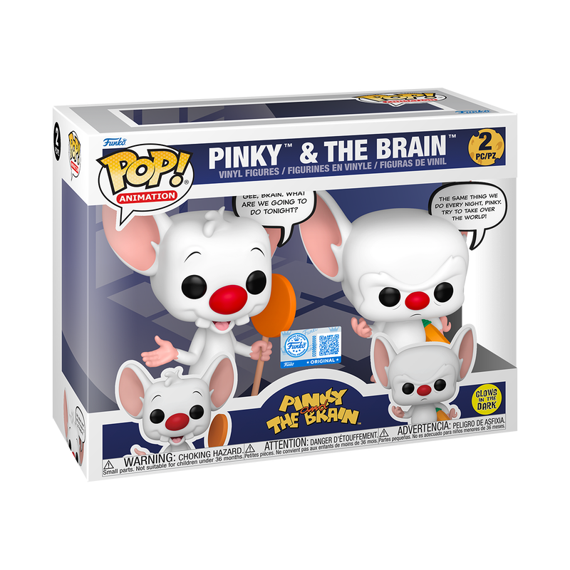 Funko Pop! Sayings - Pinky & The Brain Glow 2PK Vinyl Figure