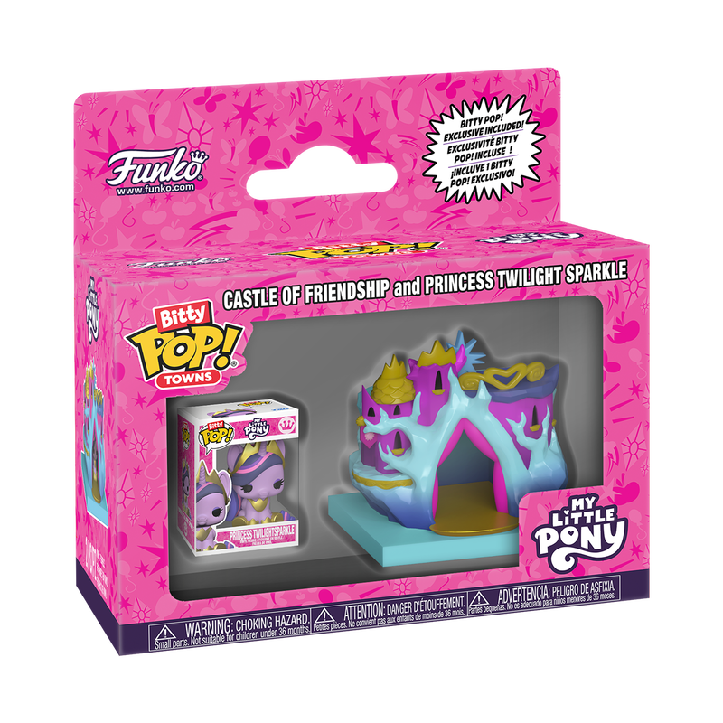 Funko Bitty Pop! Town MLP - Castle of Friendship miniature set with Princess Twilight Sparkle figure.