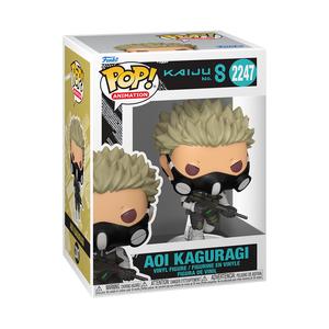 Funko Pop! Kaiju No.8 - Aoi Kaguragi Vinyl Figure in packaging, featuring stylized design and anime character detail.