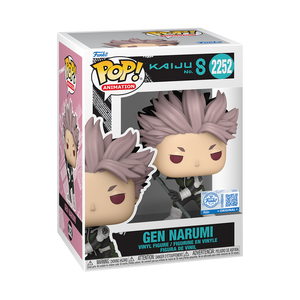 Funko Pop! Kaiju No.8 - Gen Narumi Vinyl Figure in packaging for collectors and fans of Kaiju No. 8 series.