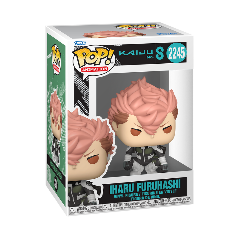 Funko Pop! Kaiju No.8 - Iharu Furuhashi Vinyl Figure in display box featuring stylized design.