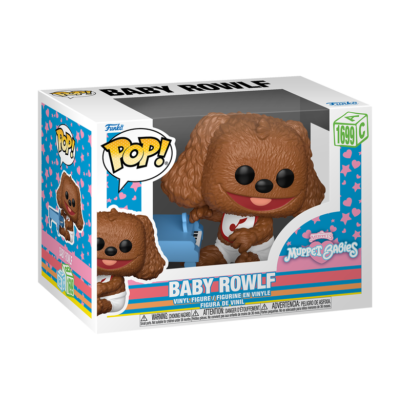 Funko Pop! Muppets - Baby Rowlf Vinyl Figure in collectible packaging from Muppet Babies series with vibrant design.