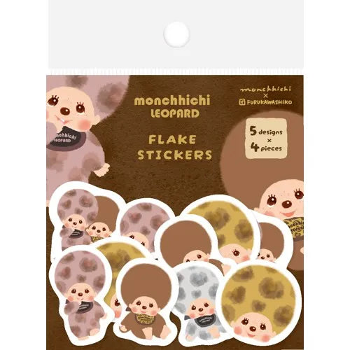 Furukawa Shiko Monchhichi Washi Flake Stickers - 20 Pieces