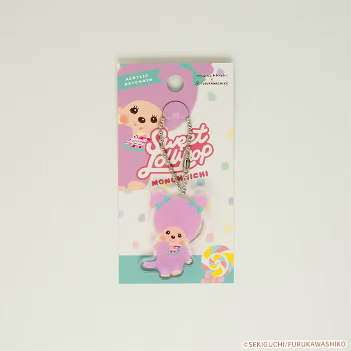 Furukawa Shiko Monchhichi Lollipop Acrylic Keychain
